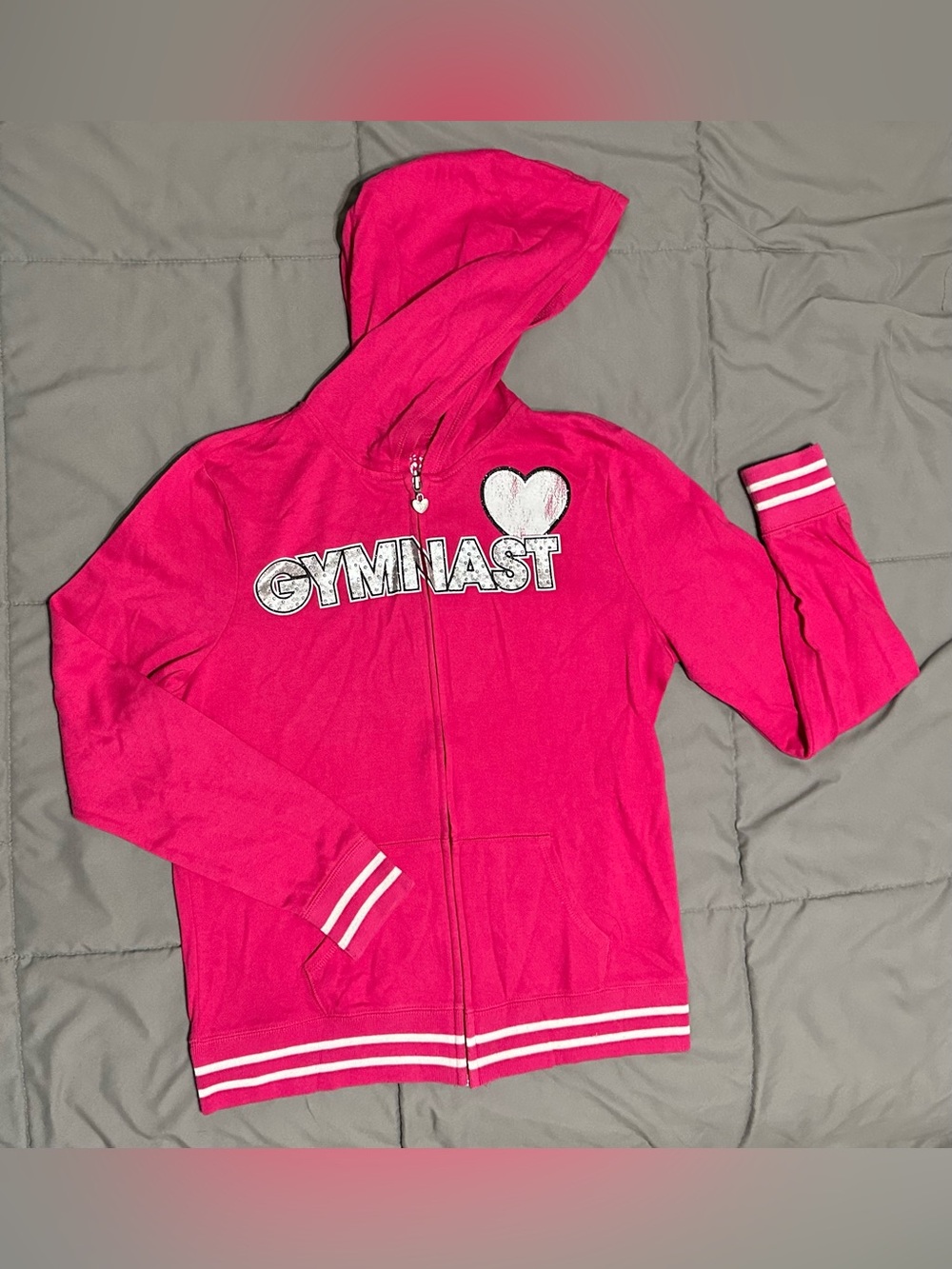Girls' Hot Pink 'Gymnast' Zip Hoodie - Justice 16